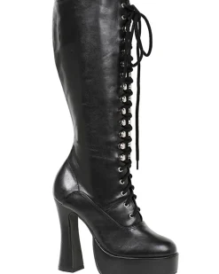 Ellie Shoes Matte Black Easy Lace Womens Boots Discount