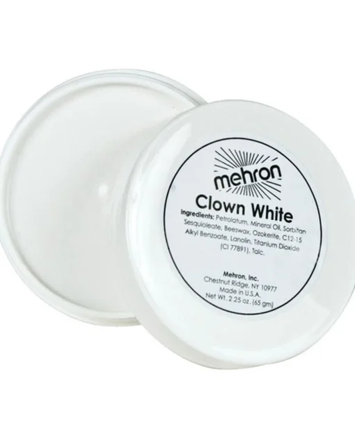 Tomfoolery Mehron Clown White Makeup 65G Clearance