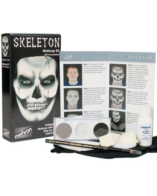 Tomfoolery Mehron Skeleton Character Makeup Kit Best