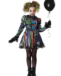California Costumes Neon Nightmare Clown Deluxe Girls Costume Best Sale