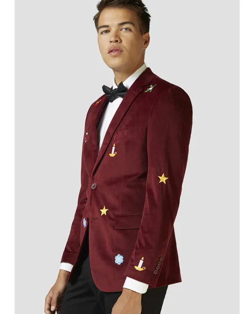 Opposuits Opposuit Christmas Icons Burgundy Deluxe Mens Blazer Online