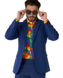 Opposuits Opposuit Zig Zag Rainbow Mens Shirt Clearance