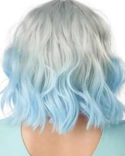 California Costumes Pastel Textured Long Bob Blue Wig Best