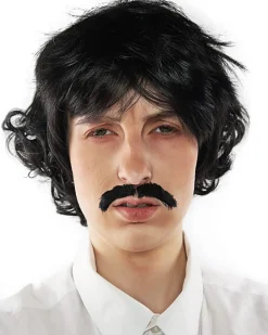 The Wig Outlet Pedro Black Wig And Moustache Set Online