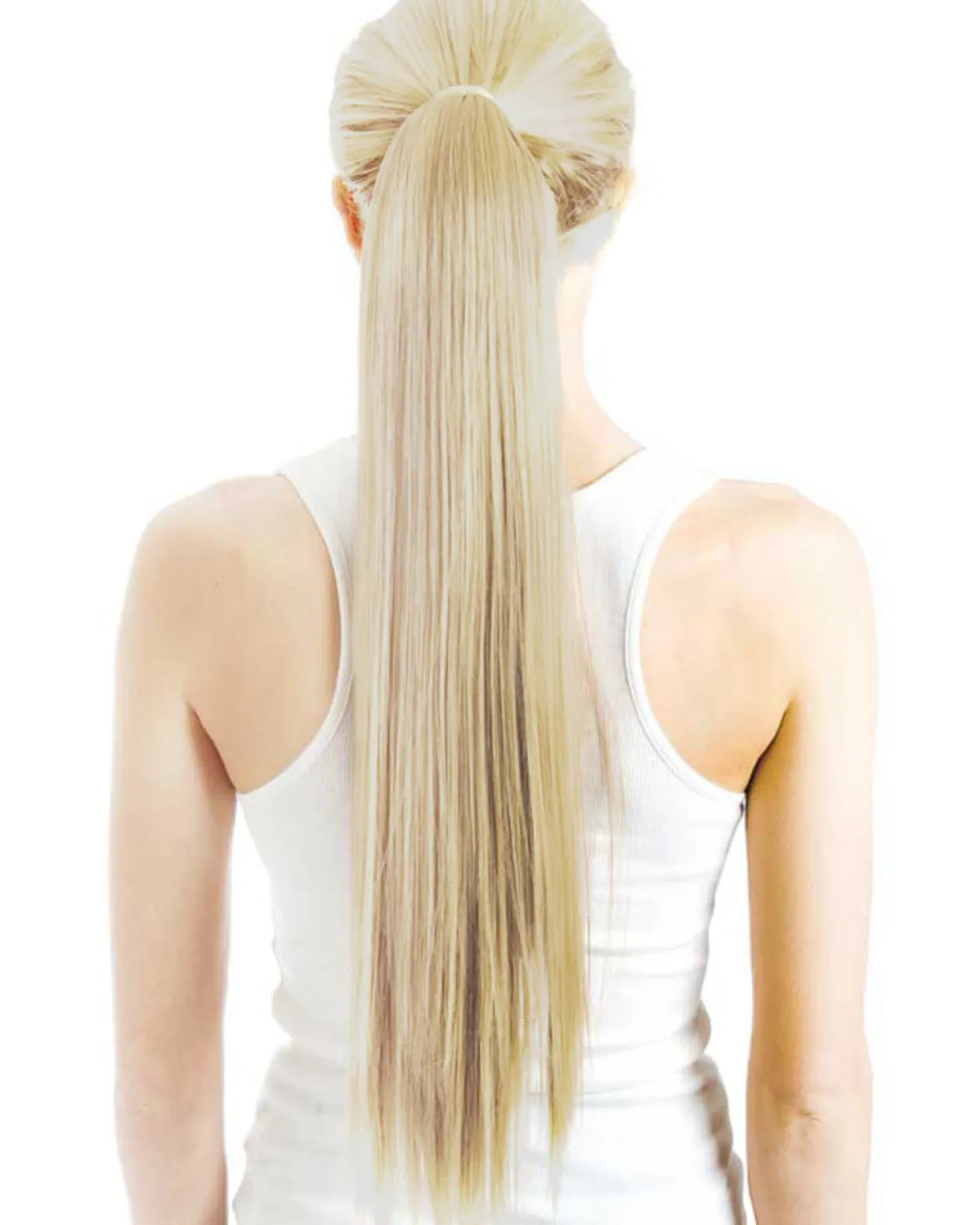 Allaura Wigs and Hair Platinum Blonde Wrap Around 60Cm Deluxe Ponytail Store
