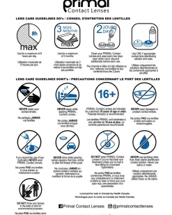 Tomfoolery Primal 14Mm White And Black Contact Lenses New