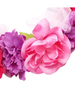 Pink Poppy Princess Floral Headband New
