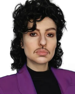 The Wig Outlet Purple Prince Curly Black Wig Online