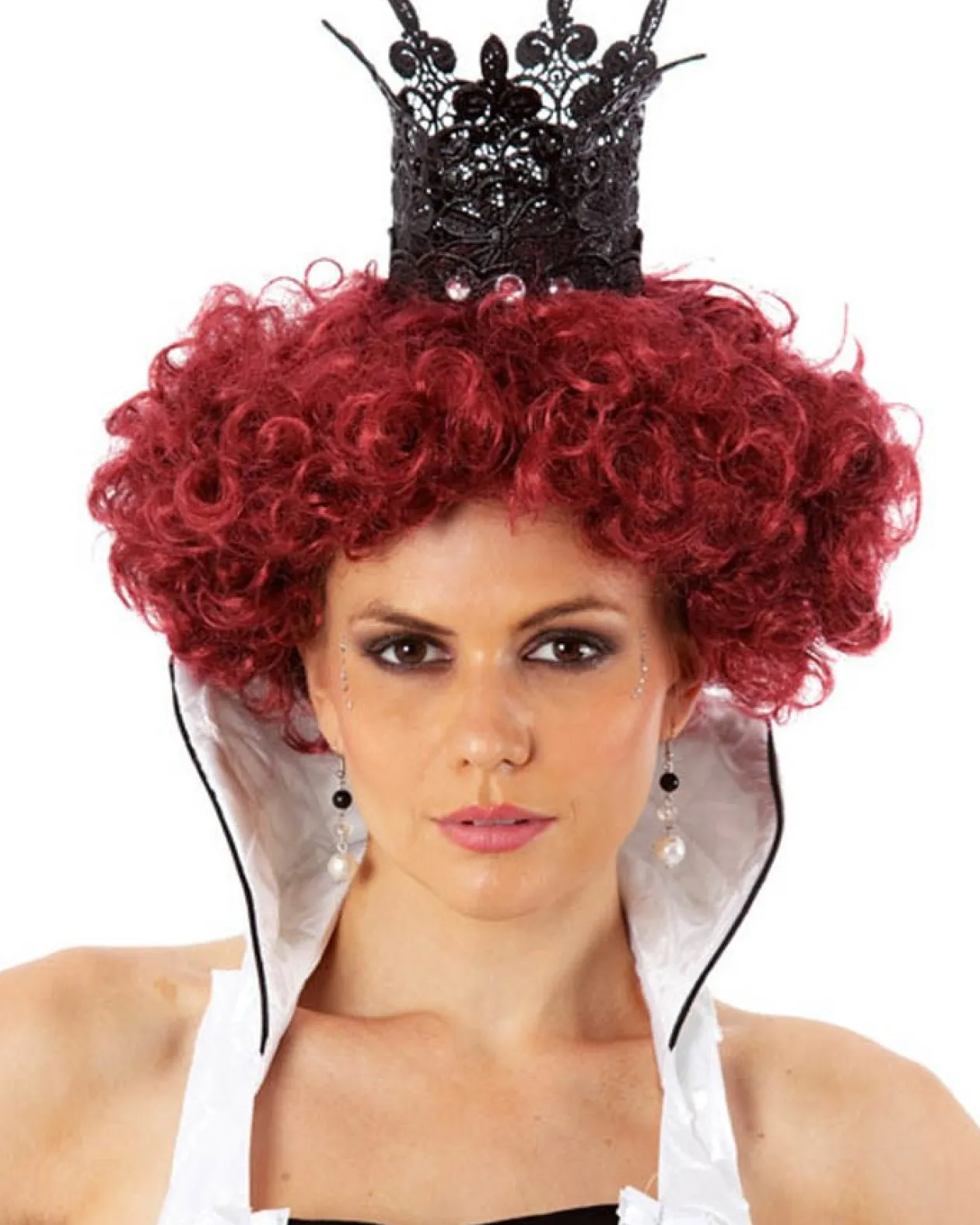 Allaura Wigs and Hair Queen Of Hearts Burgundy Wig Discount