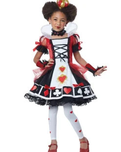 California Costumes Queen Of Hearts Deluxe Girls Costume New