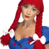 Smiffys Rag Doll Pigtails With Bows Wig Flash Sale