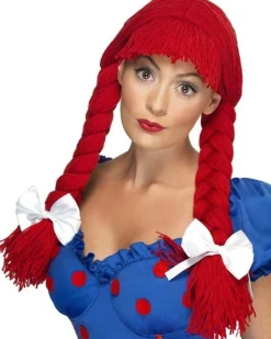 Smiffys Rag Doll Pigtails With Bows Wig Flash Sale