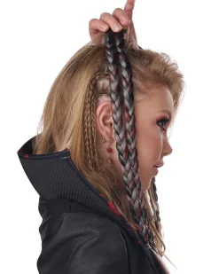California Costumes Red Clip In Braids Store