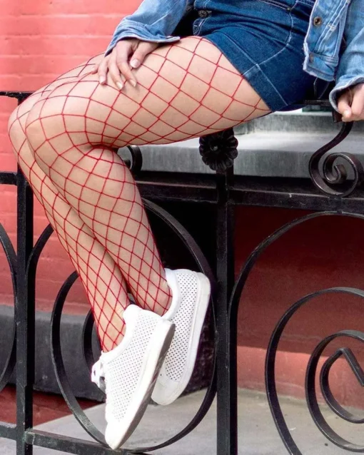 Leg Avenue Red Diamond Fence Net Stockings Online
