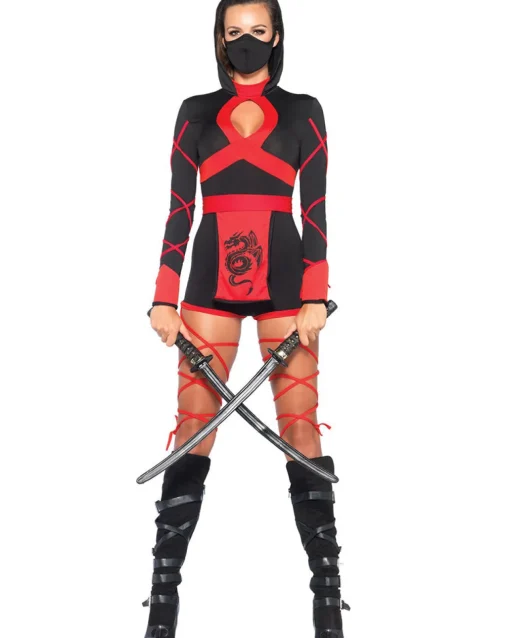 Leg Avenue Red Dragon Ninja Womens Costume Cheap
