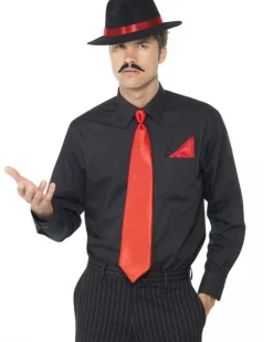 Smiffys Red Instant Gangster Hat Tie And Hankerchief Kit Outlet