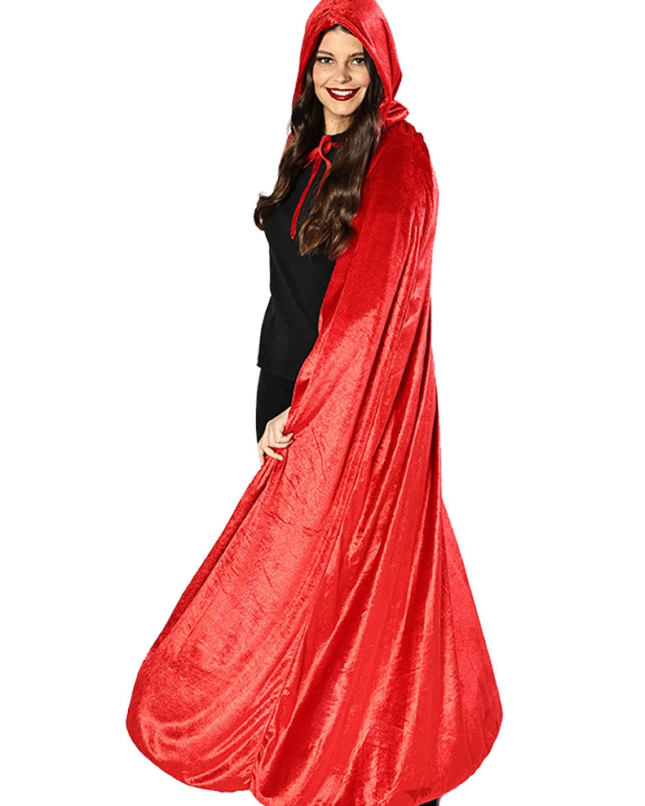 * Red Panne Velvet Deluxe Adults Cape Cheap
