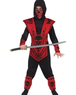 Fun World Red Skull Lord Ninja Boys Costume Cheap