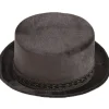 Tomfoolery Round Black Velvet Top Hat Flash Sale