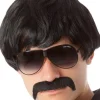 Allaura Wigs and Hair 70S Detective Black Wig And Moustache Set Cheap