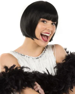 * 1920S Flapper Deluxe Black Bob Wig Sale