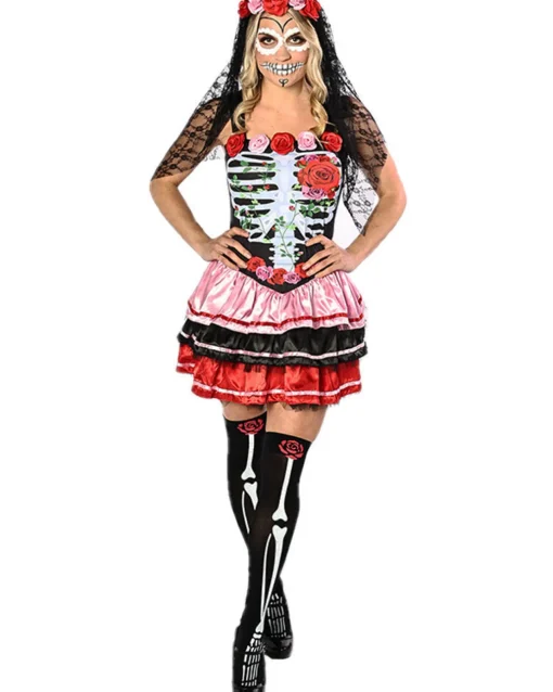 * Senorita Rosa Day Of The Dead Deluxe Plus Size Womens Costume Store