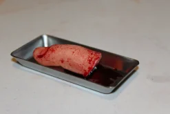 ForensicFX Studios Severed Finger Prop On Medical Metal Tray Shop
