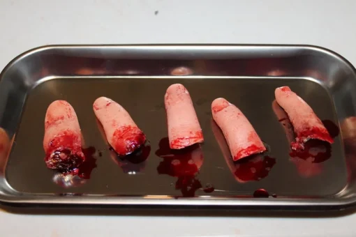 ForensicFX Studios Severed Fingers On Medical Tray Display Fashion