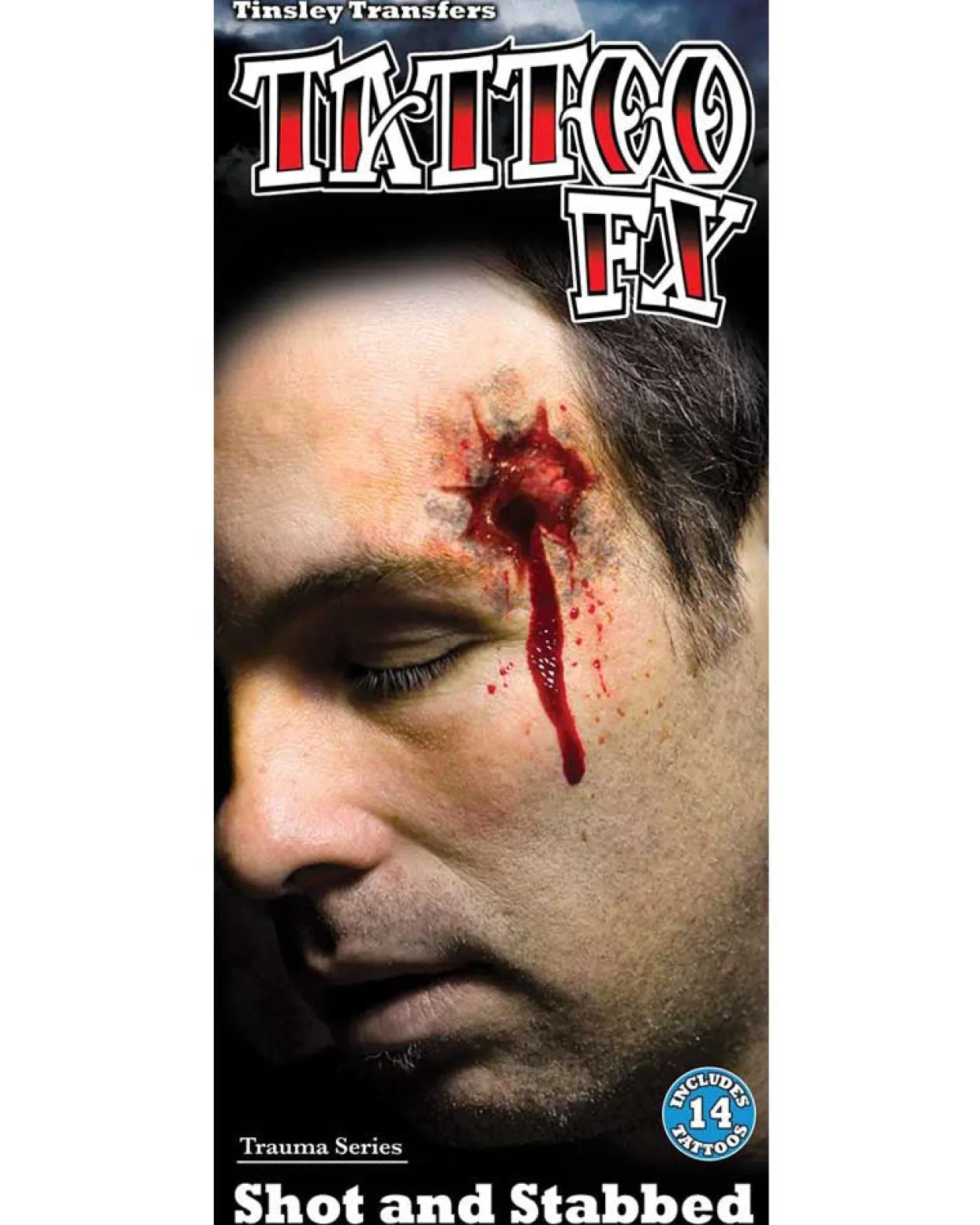 Tinsley Transfers Shot And Stabbed Fx Temporary Tattoos Discount