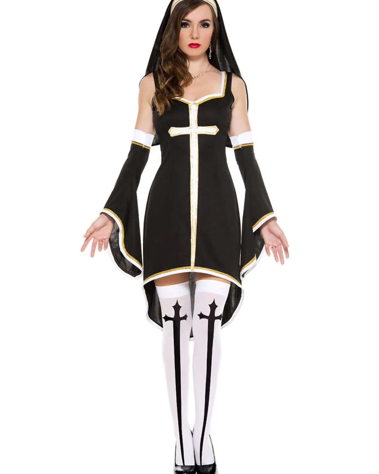 Music Legs Sinfully Hot Nun Womens Costume Best