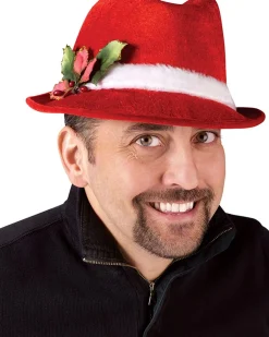 Fun World Slick Santa Fedora Hat Cheap