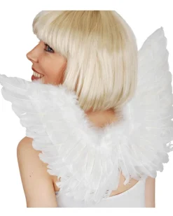 Tomfoolery Small White Feather Wings Flash Sale