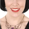 Tomfoolery Spider Web Necklace Discount