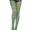 Music Legs Striped Black And Kelly Green Tights Flash Sale