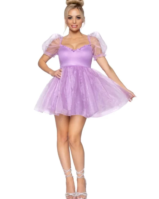 Leg Avenue Sweetheart Babydoll Lavender Womens Costume Outlet