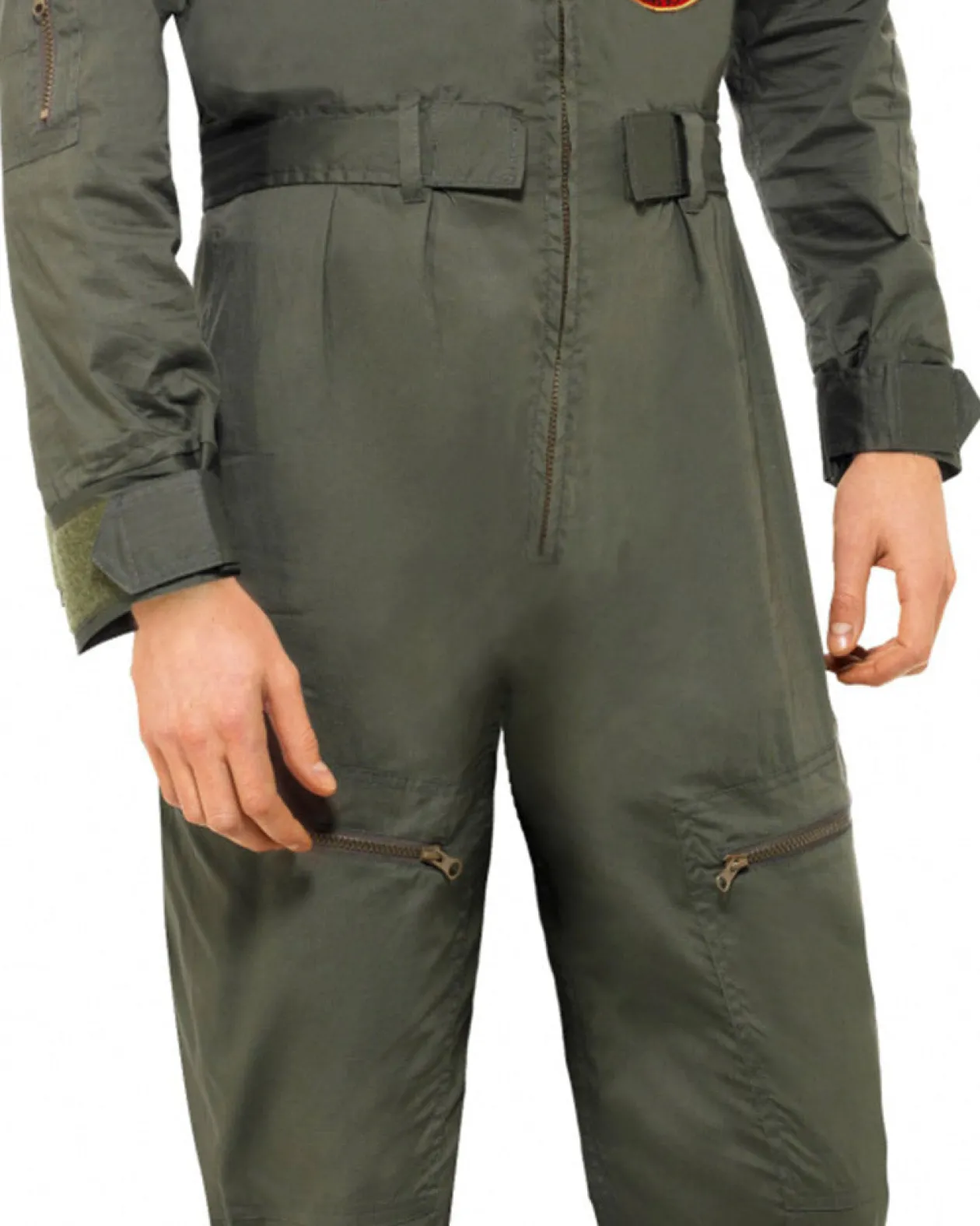 Smiffys Top Gun Jumpsuit Deluxe Mens Costume Best Sale