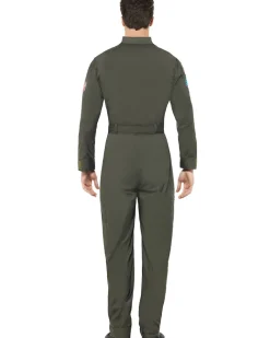 Smiffys Top Gun Jumpsuit Deluxe Mens Costume Best Sale