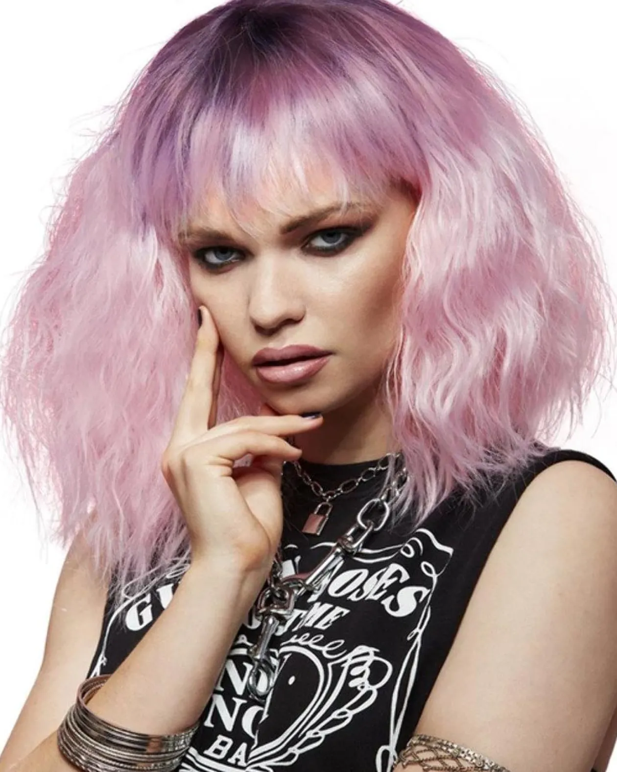 Smiffys Trash Goddess Pink Wig New