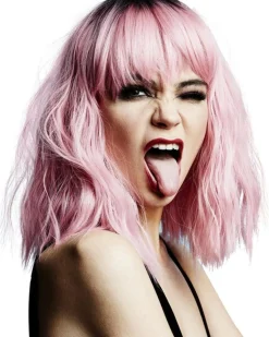 Smiffys Trash Goddess Pink Wig New