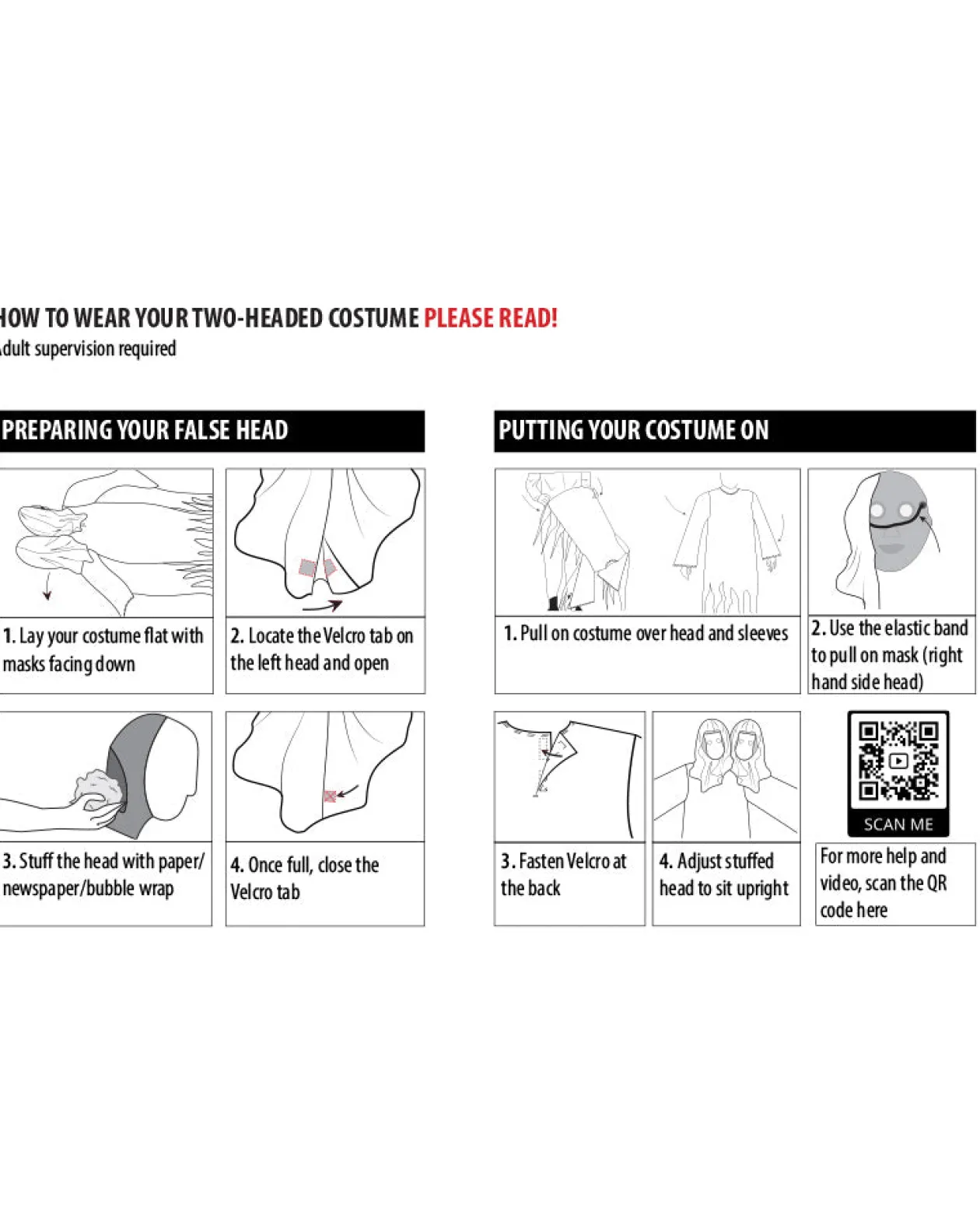 Morphsuits Two Headed Ghoul Kids Costume Cheap