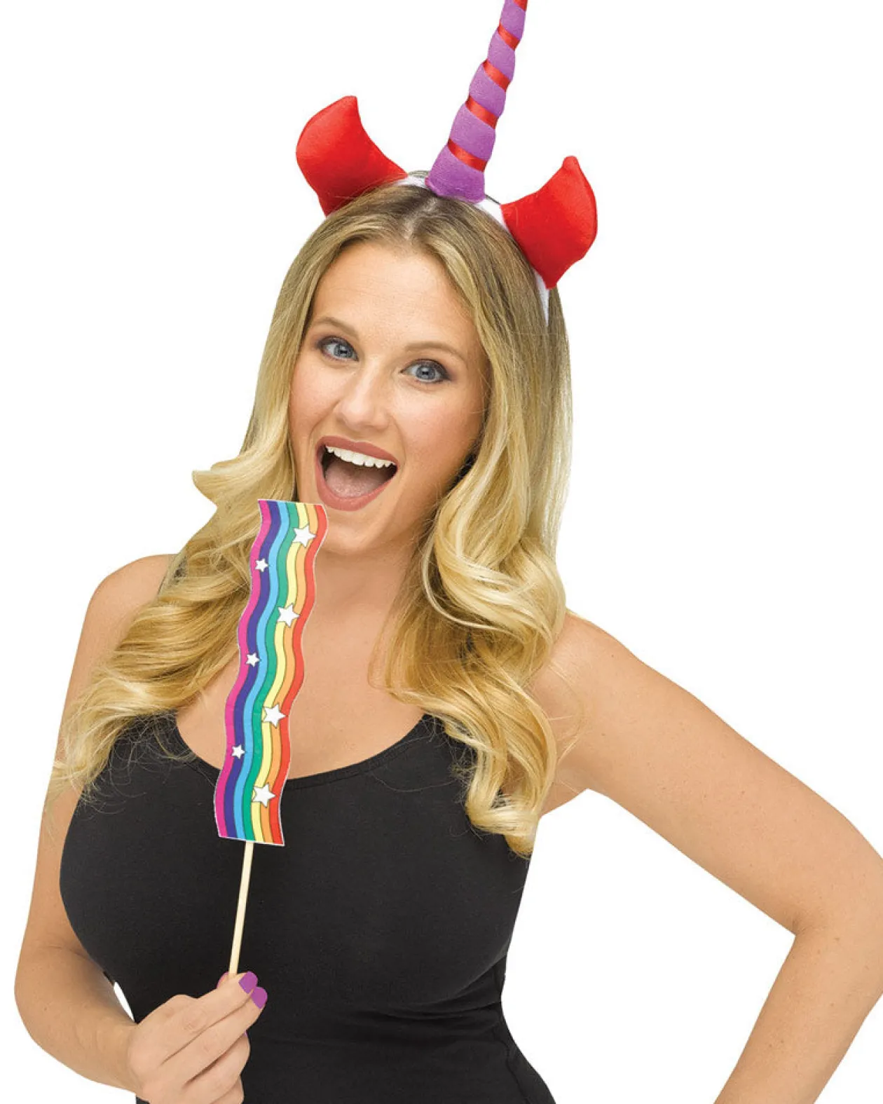 Fun World Unicorn Selfie Headband And Rainbow Prop Kit Cheap