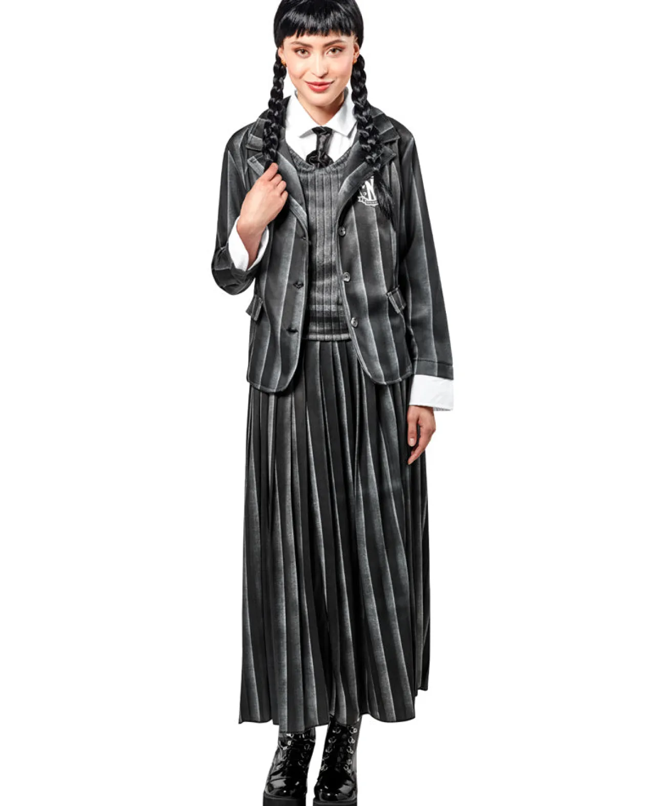 Rubies Wednesday Nevermore Academy Black Wednesday Deluxe Womens Costume Fashion