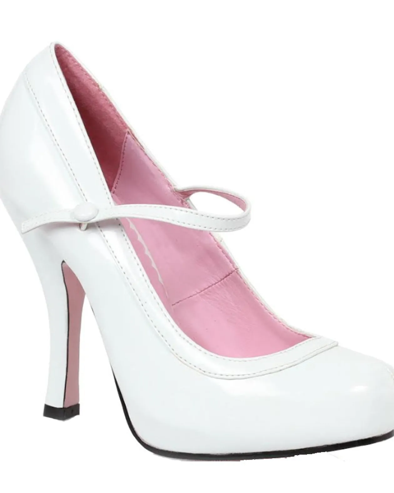 Ellie Shoes White Babydoll Heels Womens Shoes Fashion