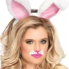Leg Avenue White Plush Bunny Ears Shop