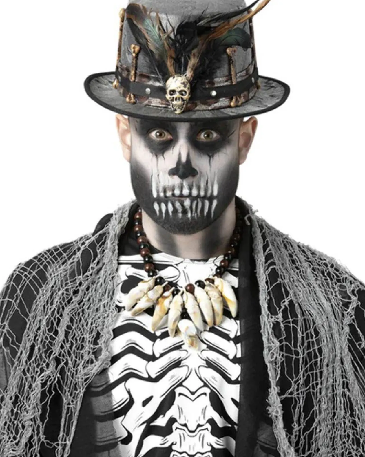 Smiffys Witch Doctor Distressed Black Top Hat Online