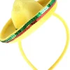 Tomfoolery Yellow Mexican Hat Headband New